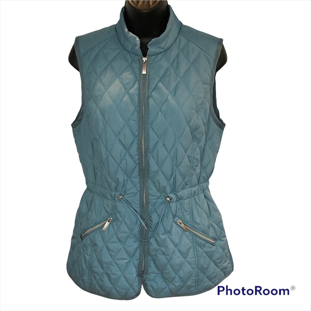 Light blue Coldwater Creek puffer jacket vest - like new - size Small (S)